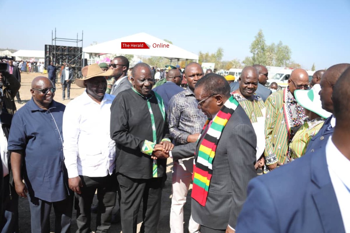 President Mnangagwa has arrived in Chirumanzu District where he will commission the rebuilt Holy Cross Dam.n: Justin Mutenda